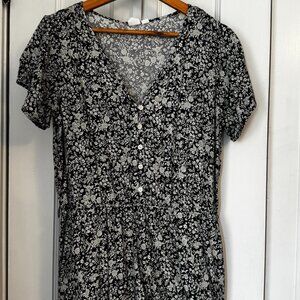 Gap Floral Romper - Navy with White (M)